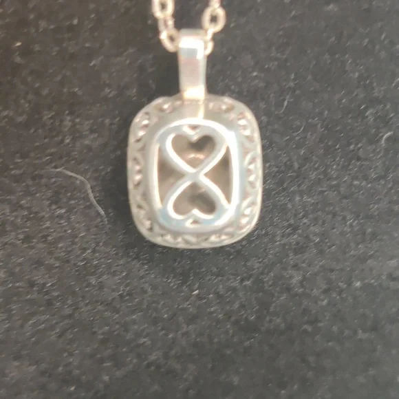 Brighton Reina Pink Silver Crystal Pendant Necklace RETIRED - Picture 6 of 6